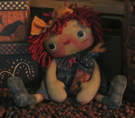 PATTERN Primitive Raggedy Ann Doll Americana TBP  