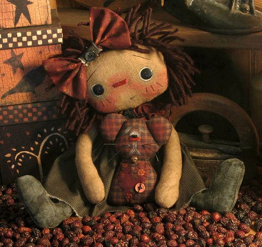 Honey Bee Love Annie Primitive Raggedy Ann Doll